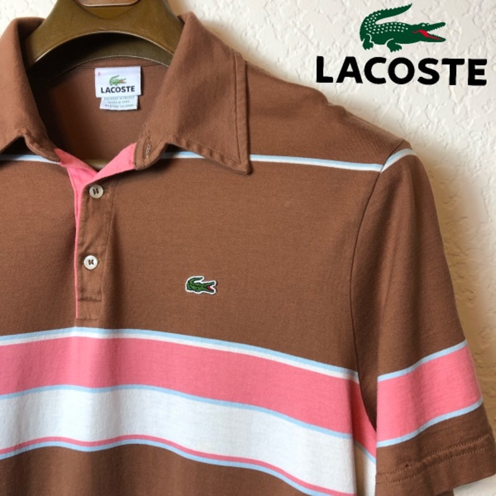 Lacoste France Bar Stripe Polo Size 8 or Medium
